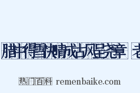 腊中得雪快晴成古风呈尧章銛老是什么意思的图片